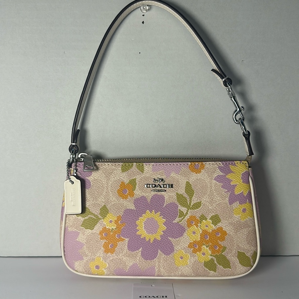 NWT Coach Nolita 19 Signature Canvas Floral Print Wristlet Shoulder Bag Purse - Picture 11 of 16
